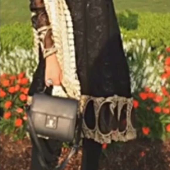 Elegant Black and Gold Embroidered Dress Pakistani - Picture 4 of 4